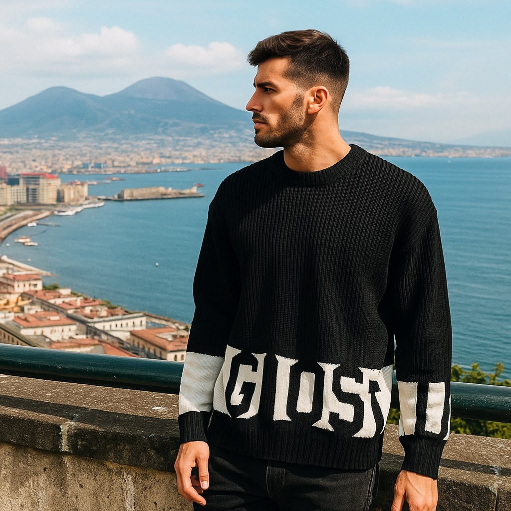 MAGLIONE GIROCCOLO GC NERO