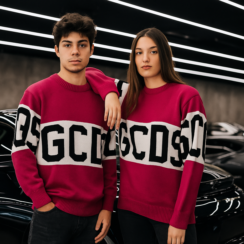 MAGLIONE GIROCCOLO GC FUCSIA