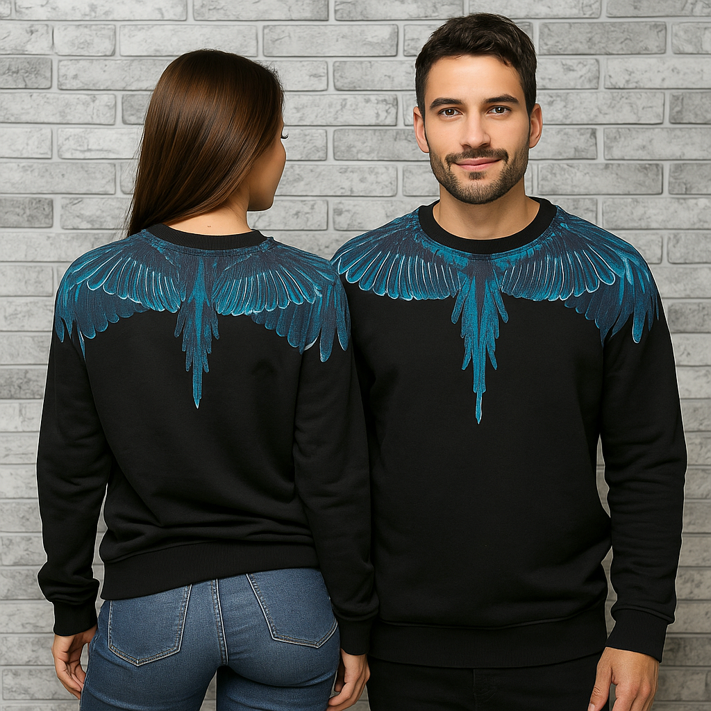FELPA MB NERO E BLU
