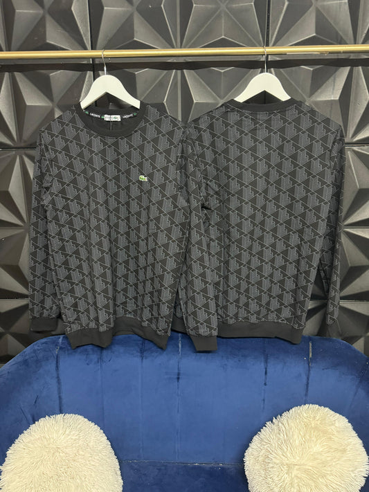 FELPA LACOSTE NERA